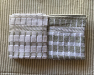 Towelling Tea Towel - Grey Set