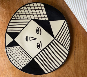 Stoneware Face Platter