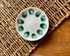 Green Mini Hand Painted Plate