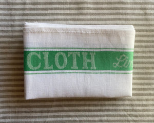Large Green Linen Tea Towel