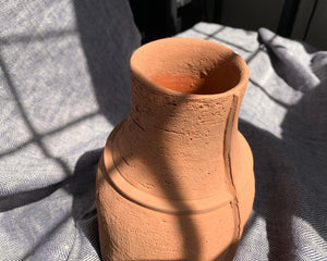 Terracotta Seamed Vase